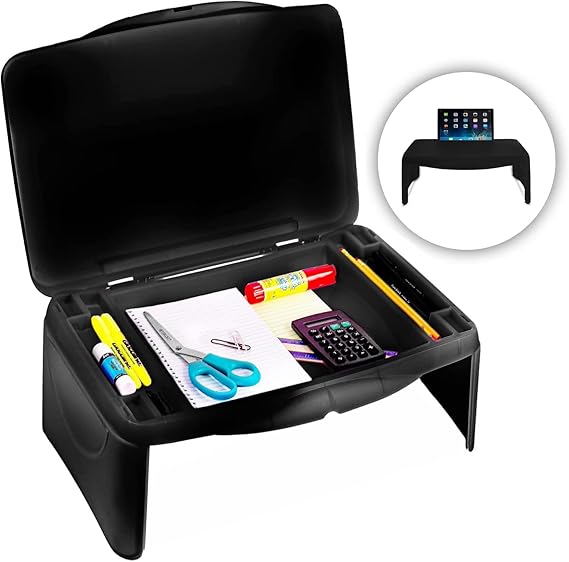 Folding Black Lap Desk, laptop stand, Workstation, Laptop lap desk