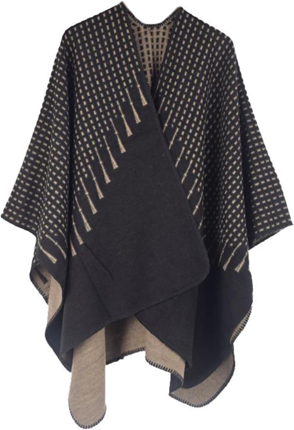 Women's Split Shawl Thickened Cape Poncho