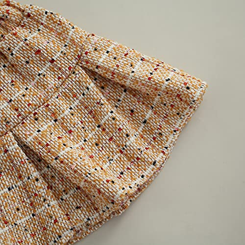 Santikisler Kids Toddler Skirt Outfits Baby Girl Long Sleeve Blouse Tweed Vest Tartan Plaid Skirt Set 3 Piece Fall Winter (White Plaid, 2-3T) #TOP5