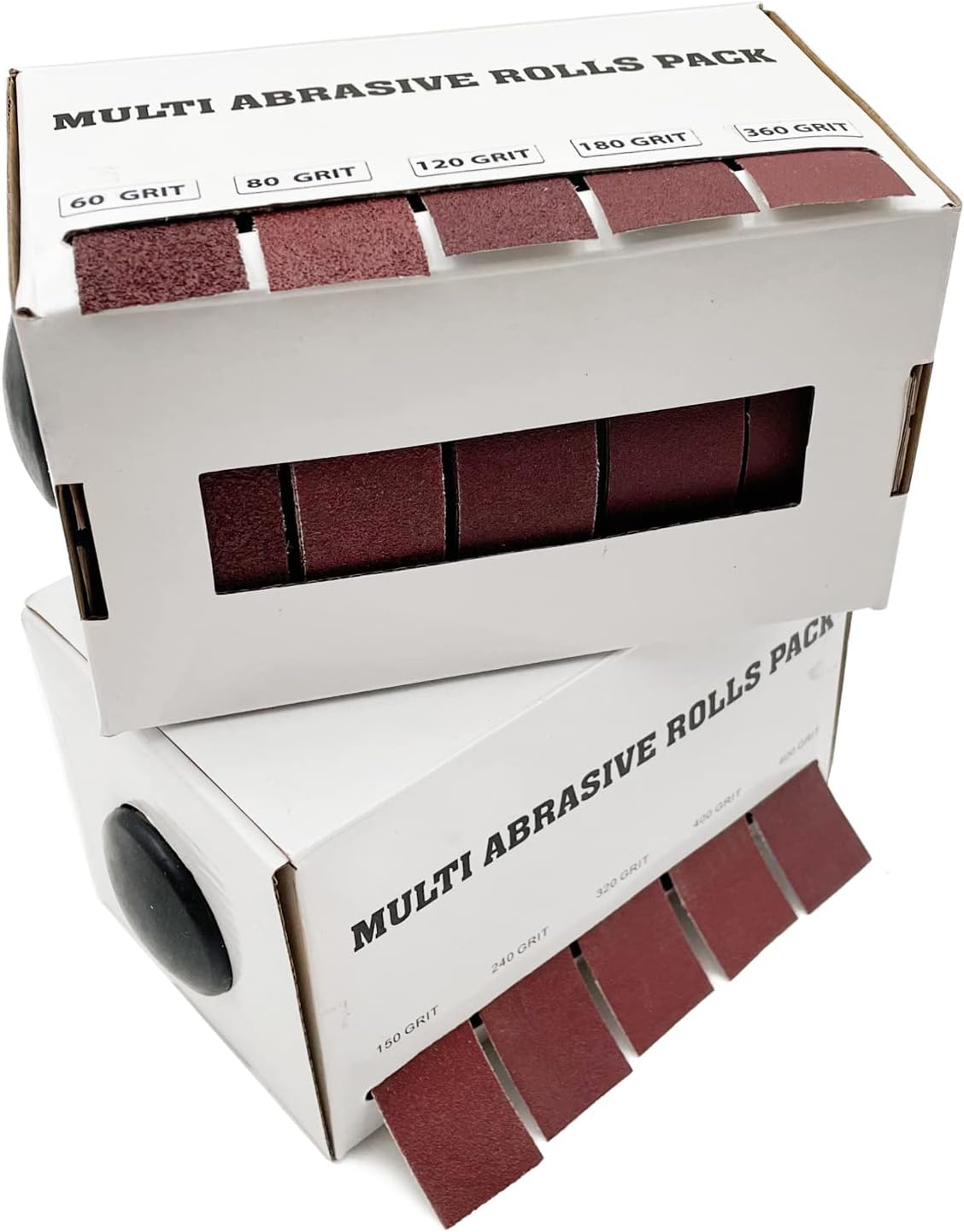 Emery Cloth Roll of 10 Rolls, 60 80 120 150 180 240 320 360 400 600 Grit Abrasive Sand Paper, Sandpaper Variety Pack with Dispenser for Metal Glass Carpentry Sanding Paper(6M)