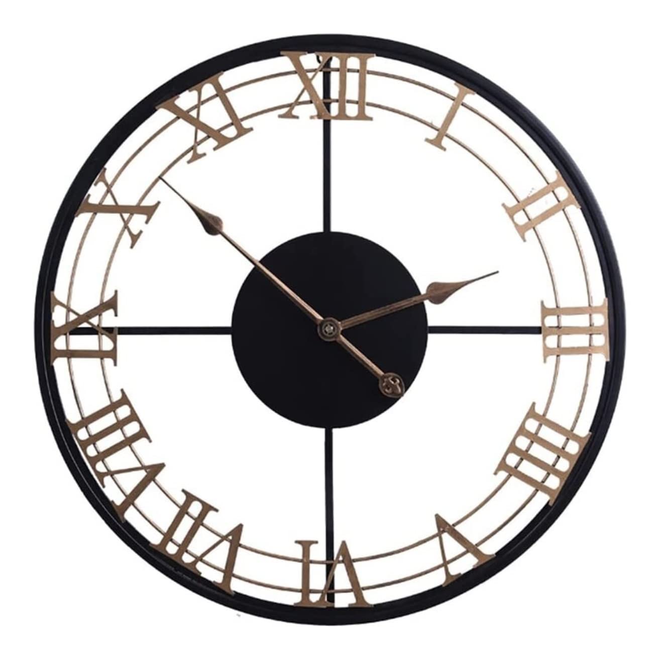 KRXSOBNV wall clock, 61cm Retro Vintage Wall Clock Silent Non-Ticking Battery Operated Clocks for Living Room