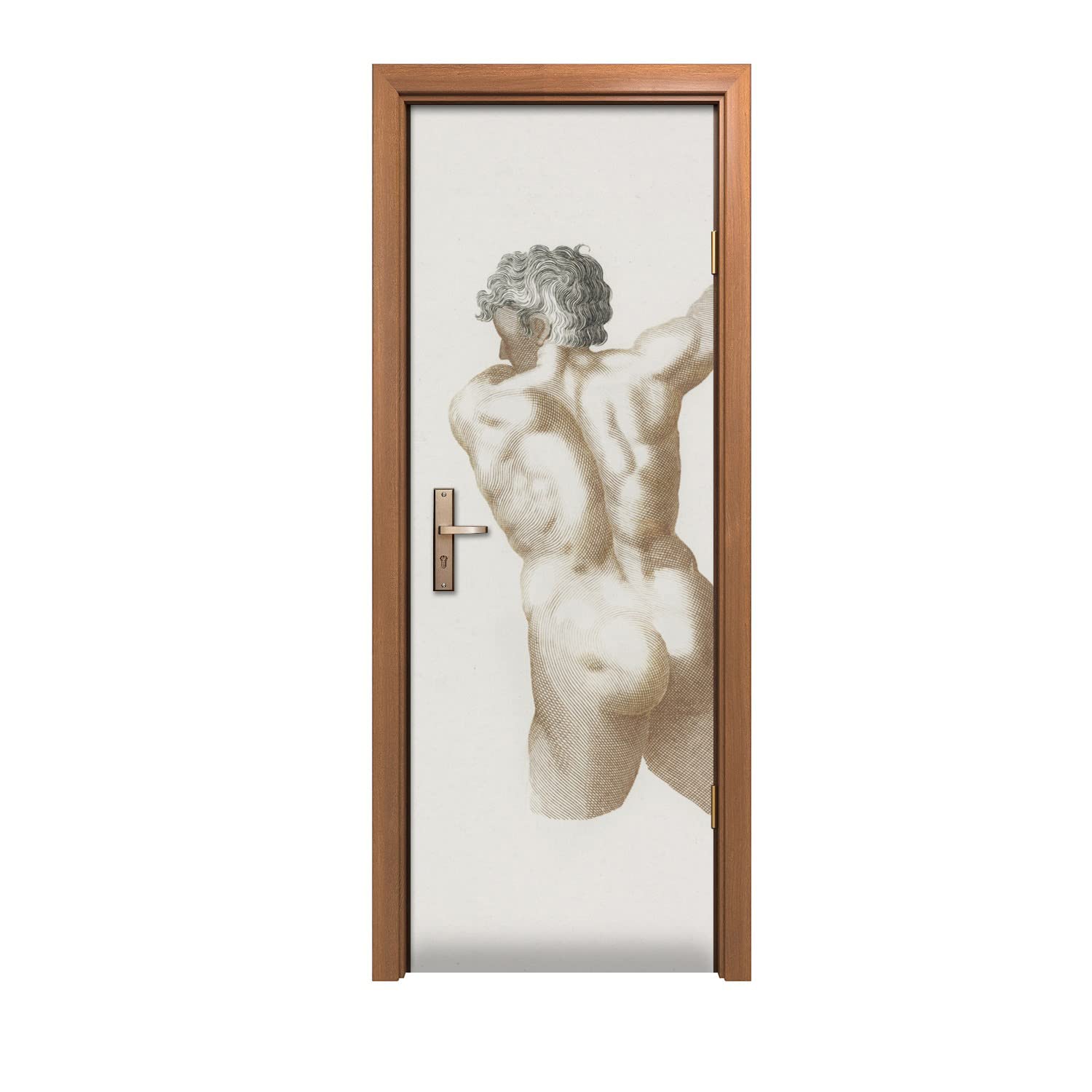 Autocollant de porte decoration murale 70x200cm design sculpture