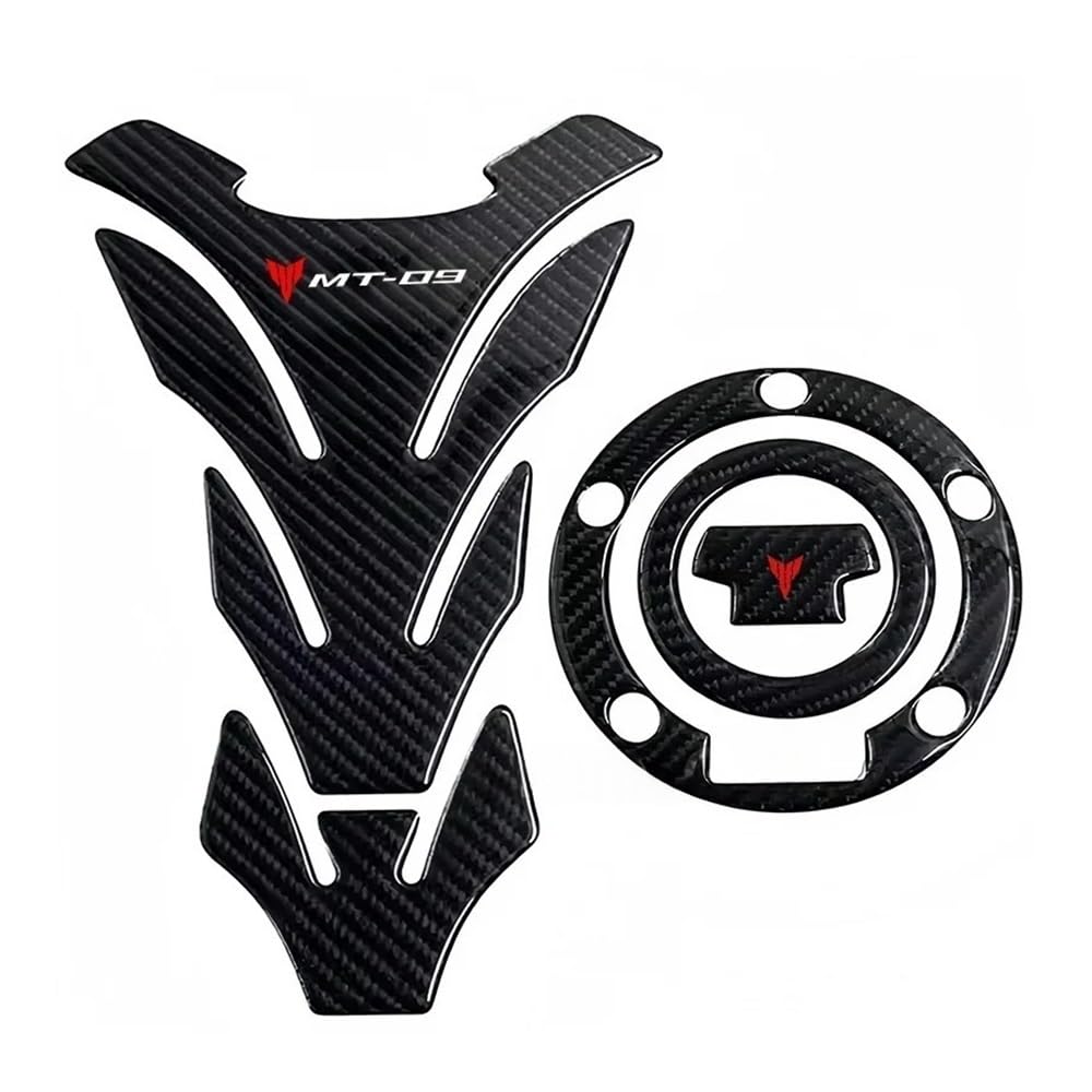 Fuel Tank Stickers Carbon Fiber Motorcycle Fuel Tank Pad Cover Protector Decal Stickers for MT09 MT-09 Mt09