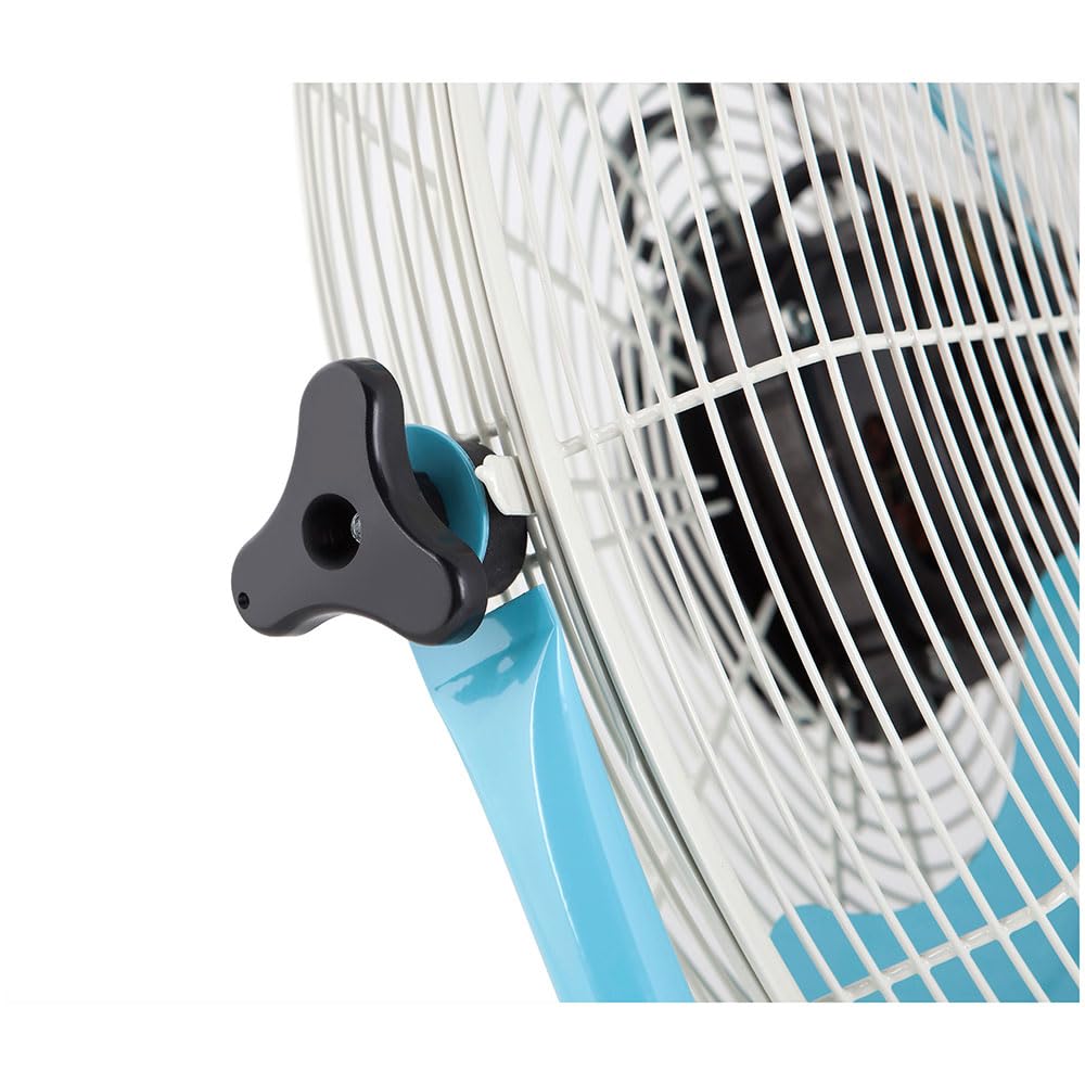 Orbegozo PW 1546 - Ventilateur industriel Power Fan, 3 vitesses, pales métalliques, poignée de transport, 130 W, bleu et blanc