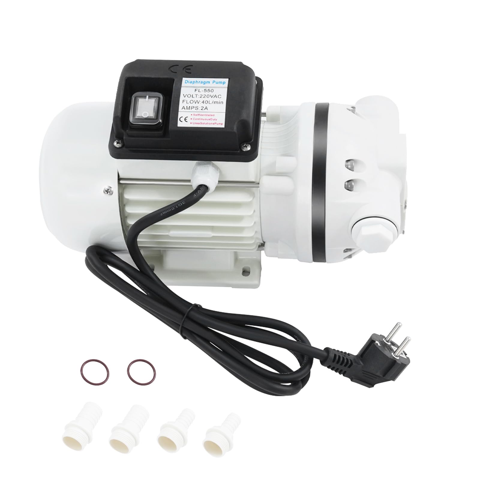 Pompe électrique à membrane 220 V 330 W, pompe autoadhesiva avec 4 becs et 2 pinces, urée, chimique, protection de l'environnement urbaine, construction