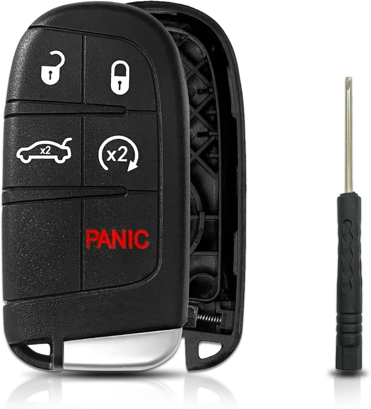 Key Fob Cover Shell Replacement Compatible with Dodge Challenger Chrysler 300 Keyless Entry Key Pad Cover Fit for M3N-40821302 M3M-40821302