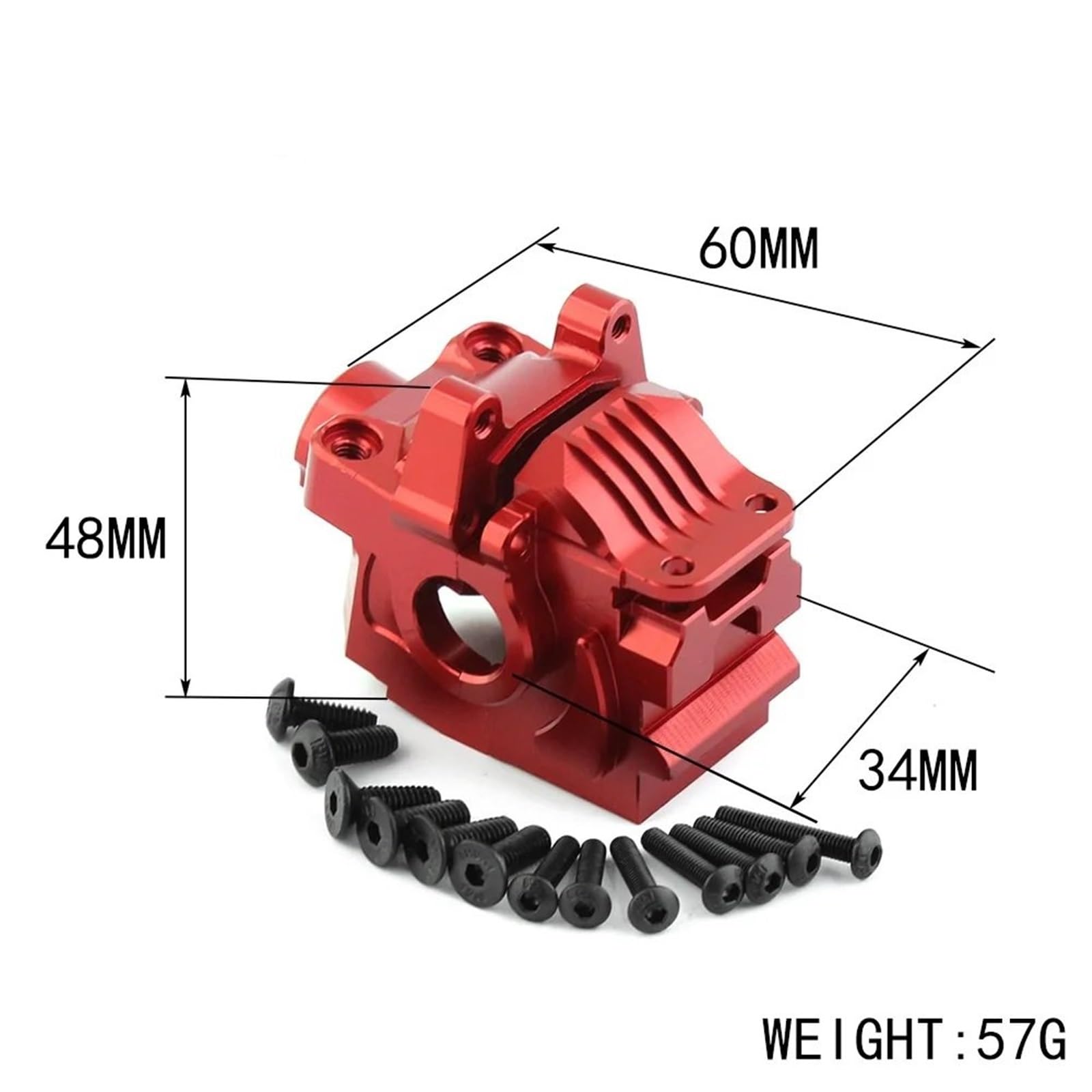 Juguetes Accesorios Para Rustler Para Stampede Para Hoss 1/10 Caja Cambios Metálica Para Diferencial Delantero Y Trasero 6880 6881 Coche RC Piezas Mejora(Red,1 Set)