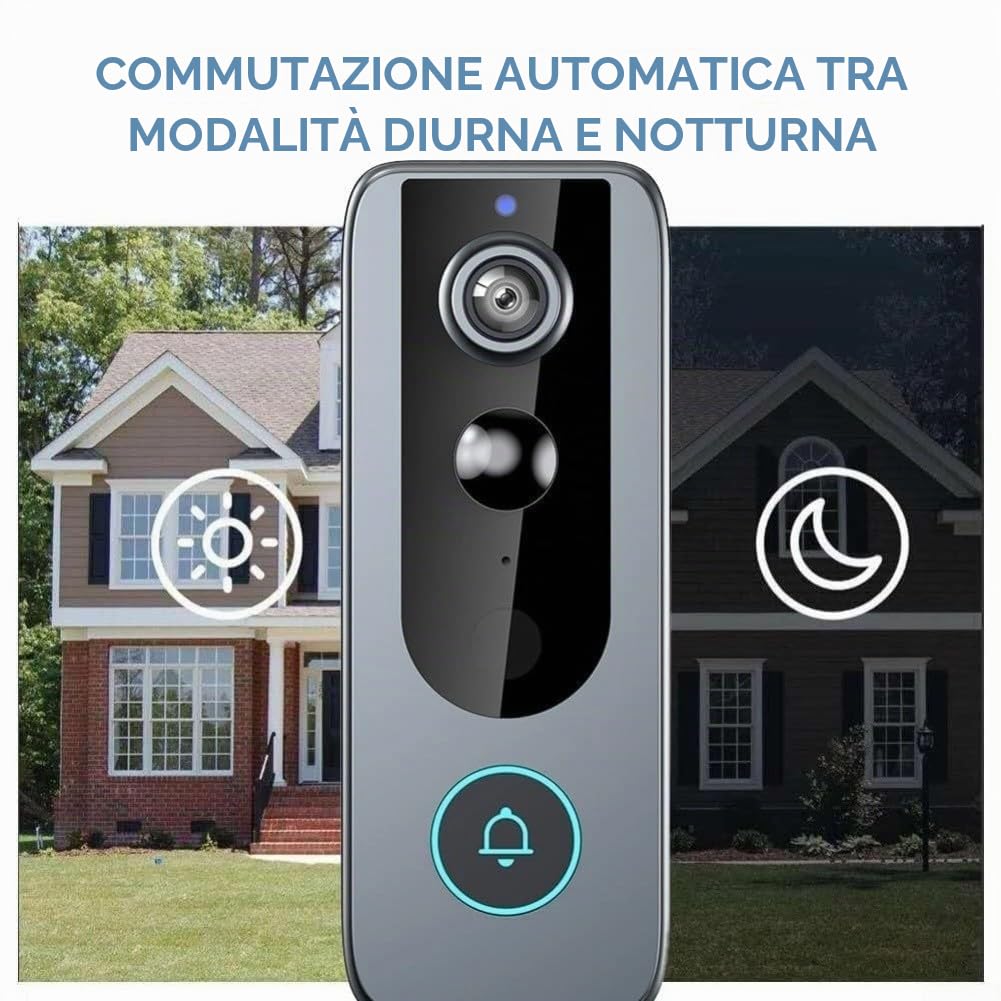 Videocitofono intelligente WiFi per ecosistema TUYA con rilevamento del movimento audio bidirezionale e resistenza agli agenti atmosferici