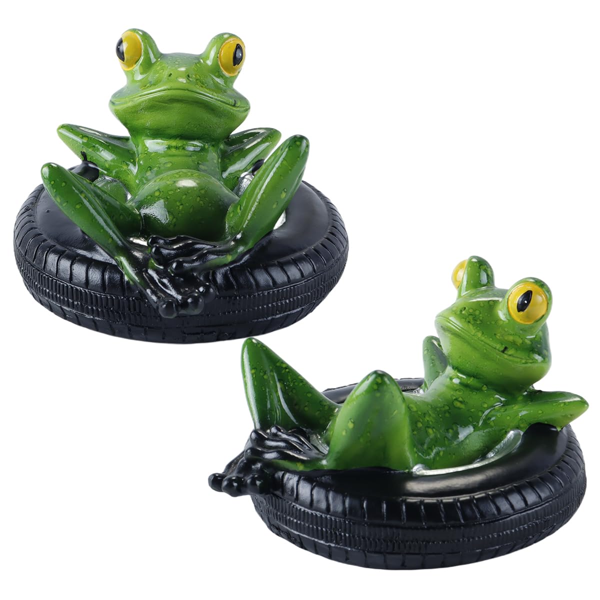Ausi Resin Floating Frog Ornament – Mini Decor for Garden, Pond & Balcony Outdoors