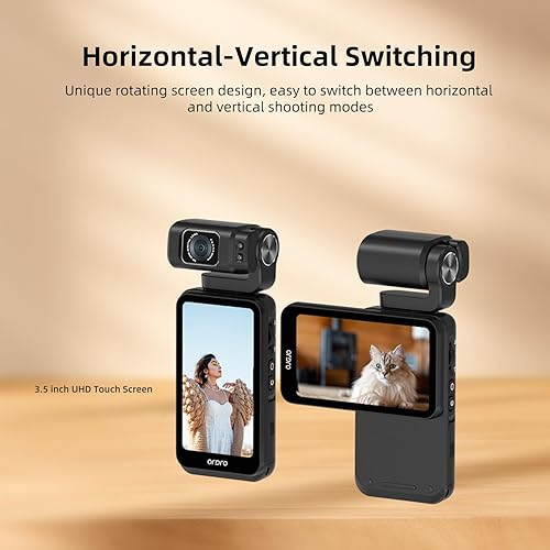 Miniatura 2 de ORDRO Videocámara M3 5K, cámara de mano de visión nocturna WiFi IR para YouTube, cámara de video UHD 4K con pantalla táctil abatible de 3.5