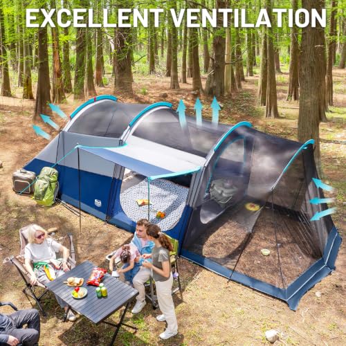 TIMBER RIDGE 8 Person Family Camping Tent with Screen Porch - Image 4