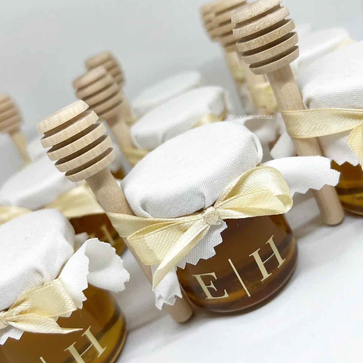 20/50/100 Pezzi Personalizza Barretta for Miele, Mini Cucchiaio da Miele in Legno Personalizzato, Regalo for Festa di Nozze Utensili da Cucina for Dessert tè al Latte Bastoncini(20PCS,10cm)