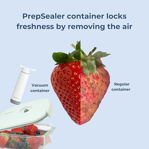 Miniatura 4 de PrepSealer Mantenga los alimentos frescos todos los días, preparación de comidas, adobo, recipiente al vacío de vidrio de borosilicato...