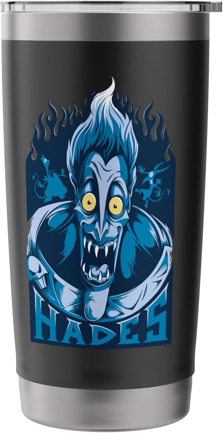 Disney Villains Hades Hercules Blue Flames with Pain & Panic Stainless Steel Insulated Tumbler image 3