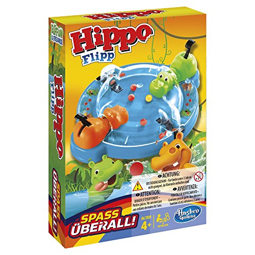 Hasbro Gaming Hippo Flipp Kompakt, klassisches Reisespiel für Kinder ab 4 Jahren