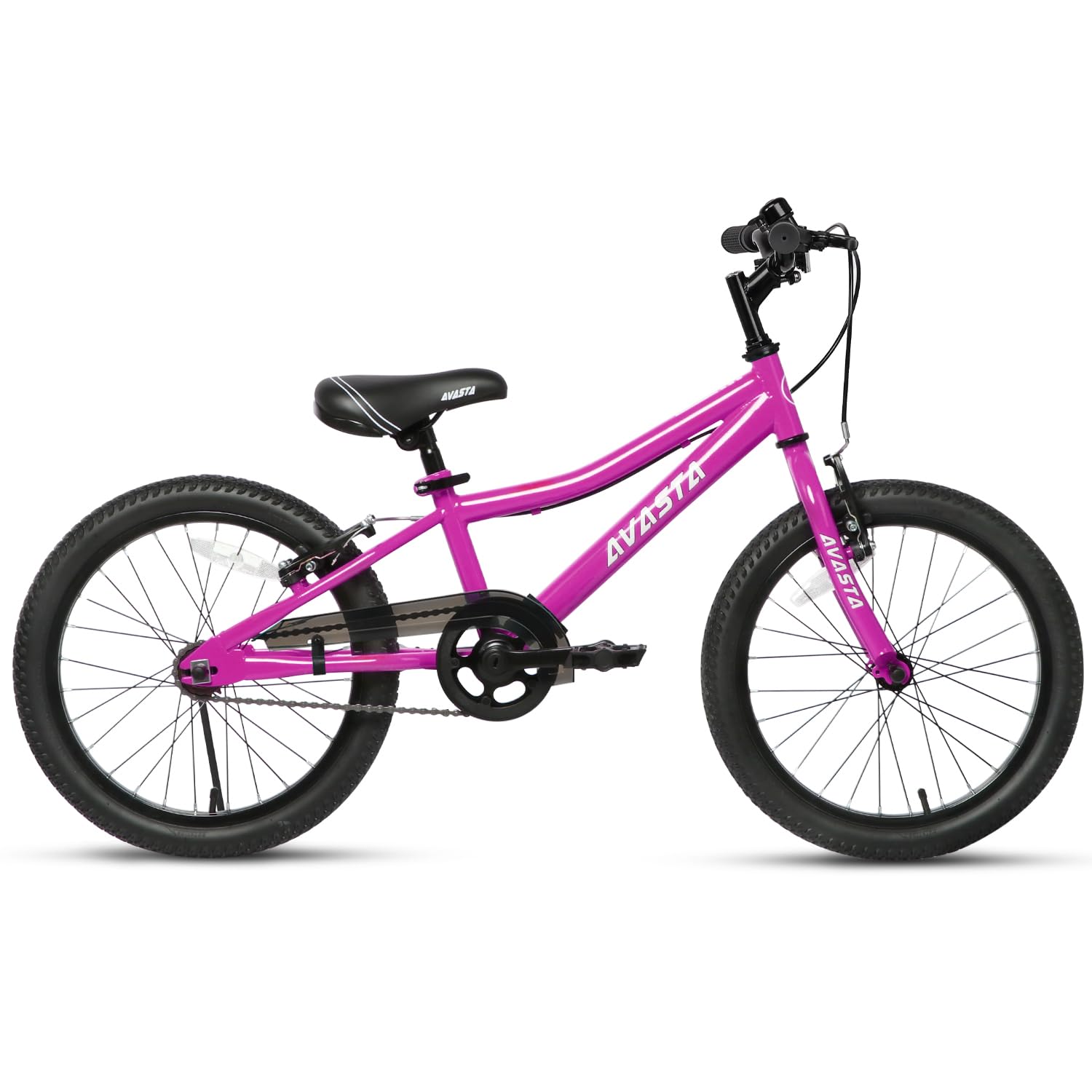 AVASTA Bilbo 18 20 pollici bicicletta da bambino per 5-10 anni ragazzi ragazze con cavalletto e doppio freno a mano campana sedile regolabile, diversi