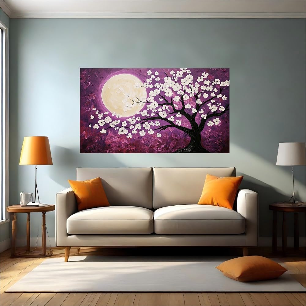 Calcomanías de pared luna autoadhesivas decoración mural grande casa