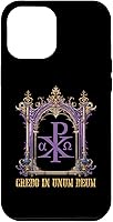 Vista 6 de Funda católica para iPhone 14 Chi Rho Christogram