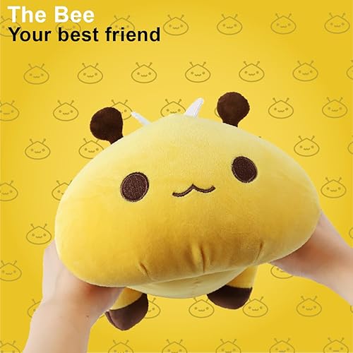 Miniatura 6 de Onsoyours - Lindo juguete de peluche de abeja para niños, suave almohada de felpa de abeja de miel para niños (Amarillo, 13")