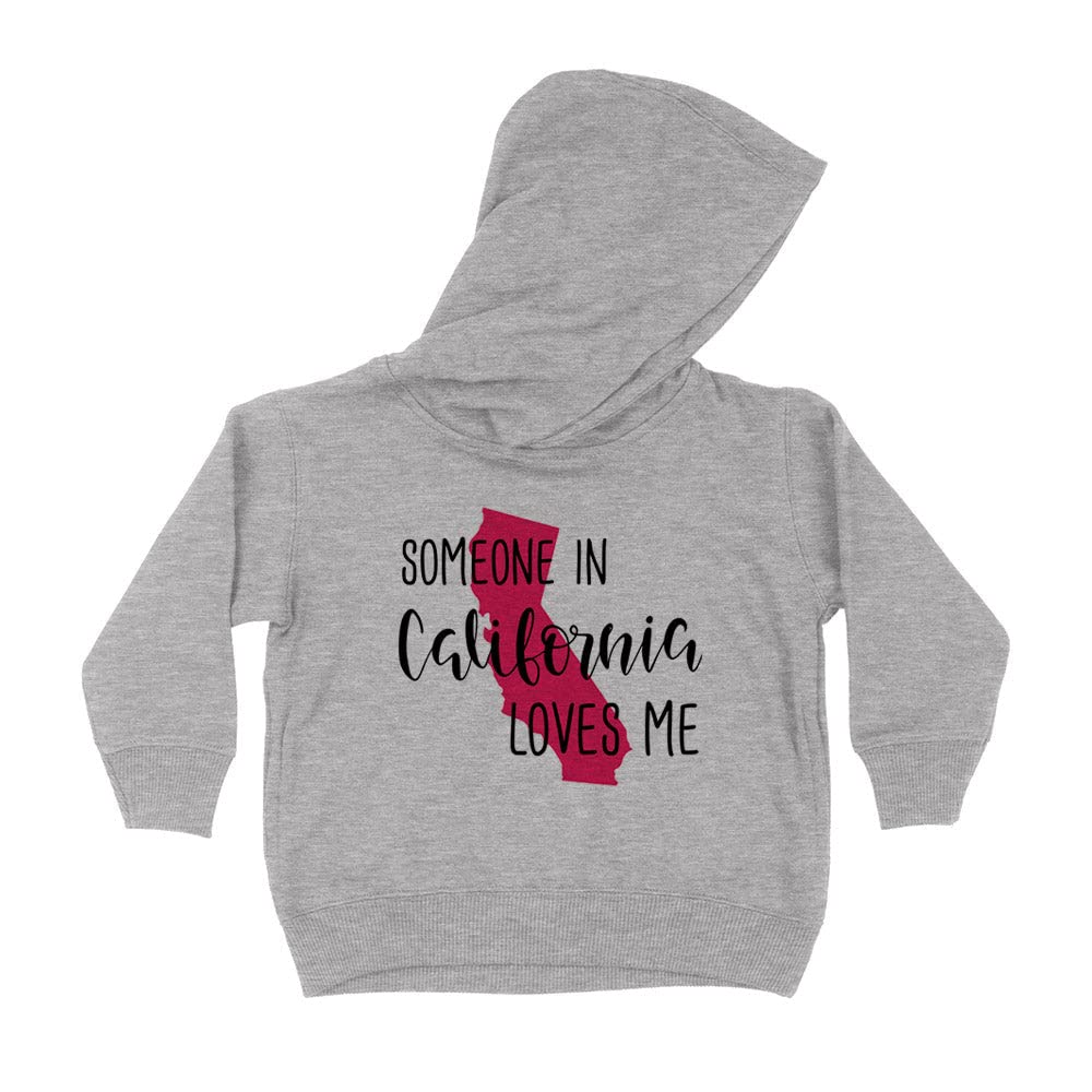 Someone in California Loves Me Kids Hoodie Sweatshirt Toddler 2T Heather Grey