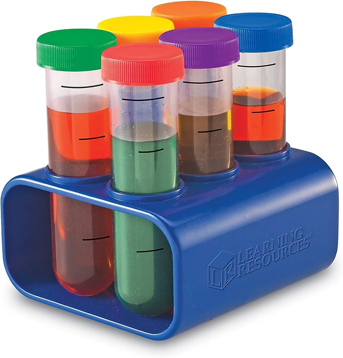 Learning Resources Primary Science Jumbo Test Tubes with Stand, Set of 6 Tubes, Science for Kids, Chemistry Set for Kids, Ages 3+