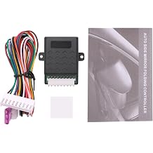 Universal Auto Fold/Unfold Side Rear View Mirror Folding Closer System Modules for All Car, black