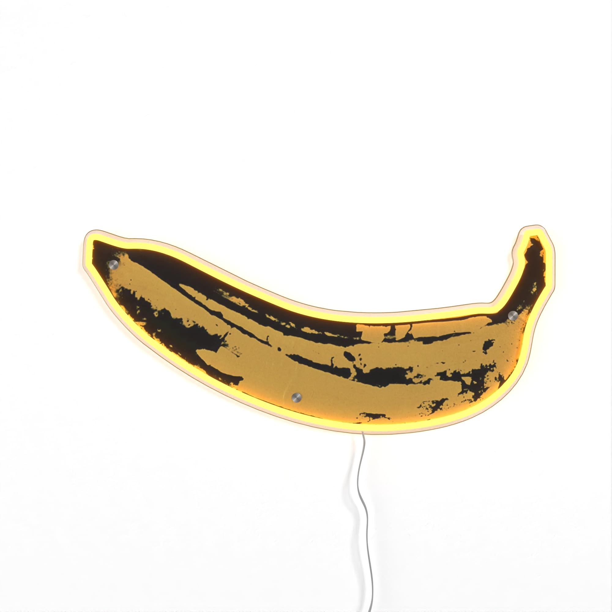 YELLOWPOP Neon Signs, Andy Warhol Banana, Neon Signs for Wall Decor, Energy Efficient LED Neon Lights for All Walls, Easy to Install Custom Neon Sign & Customizable Light Up Wall Art