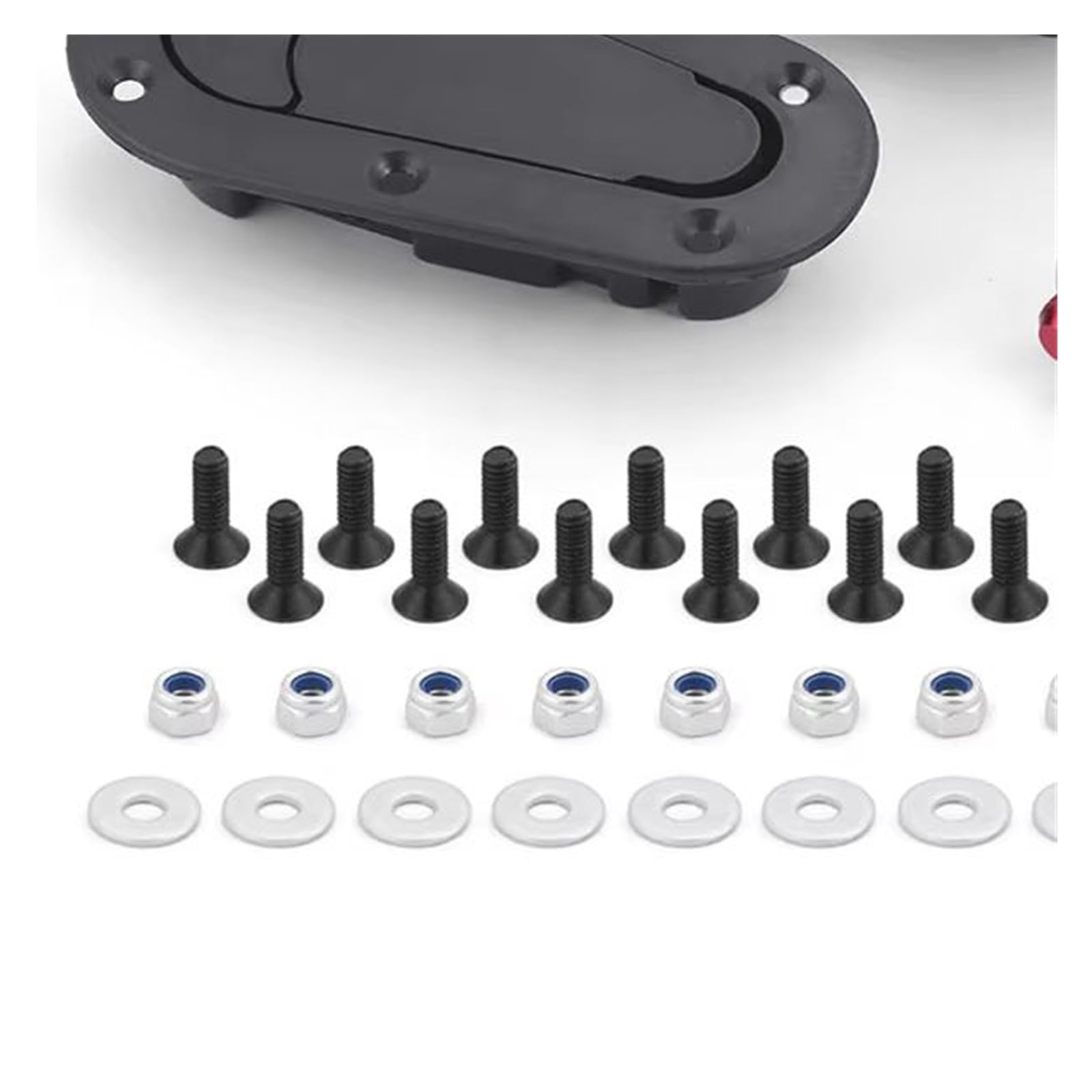 Chiusura di bloccaggio cofano anteriore Perni del cofano con serratura a sgancio rapido per auto da per corsa, senza kit di chiusura a chiave(Carbon Fiber)