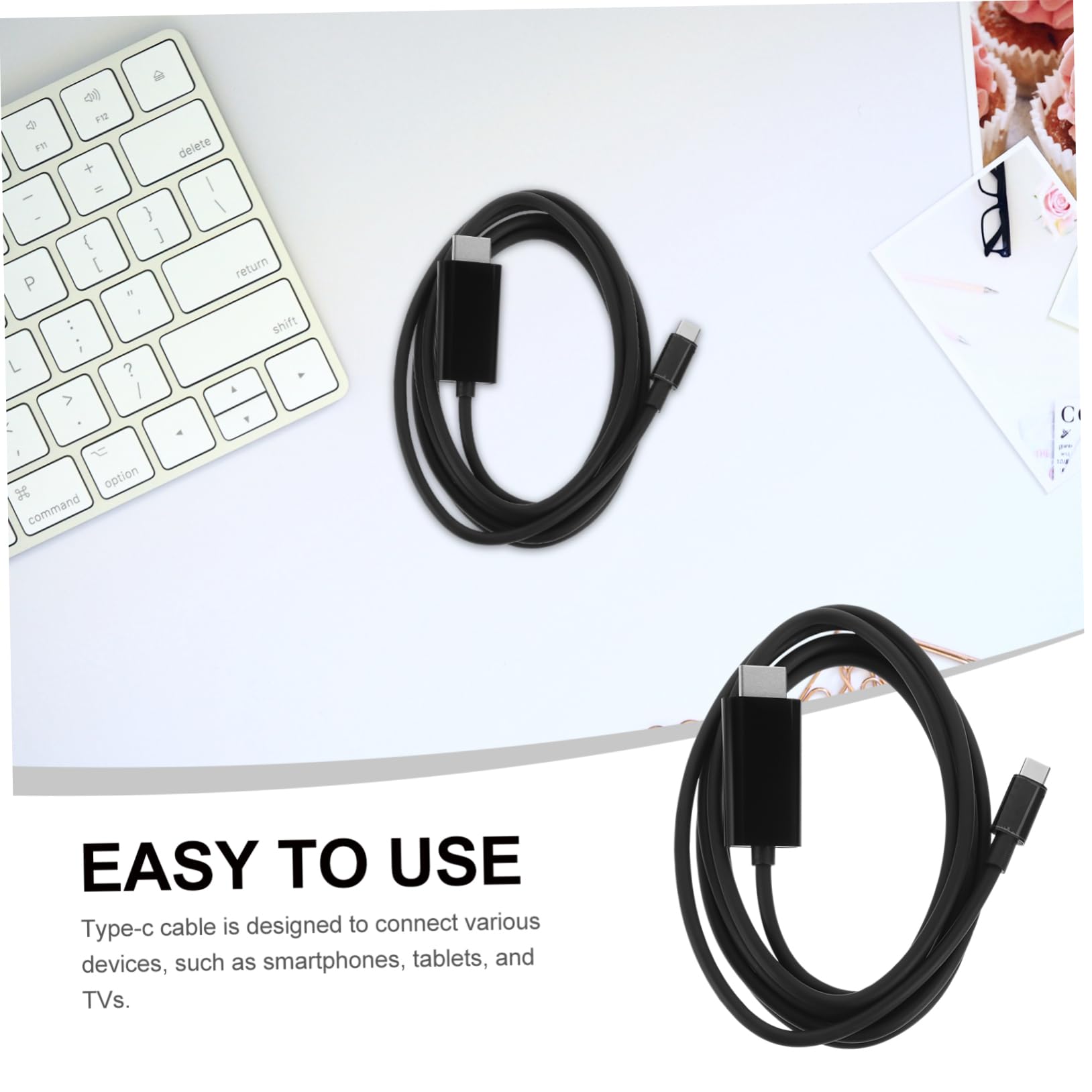 Hemobllo 3pezzi Cavo Usb c Per Proiezione Tv Adattatore Type-c Connessione Stabile Per Smartphone e Tv Metri Per Film e Presentazioni
