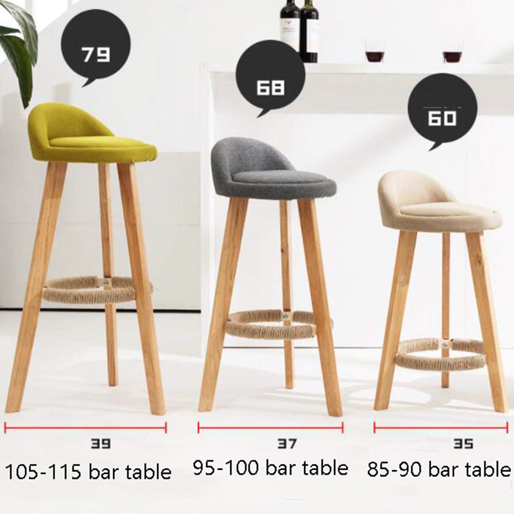 Amazon｜WWJJ バースツール 木製 カウンターチェア 60cm