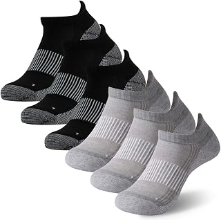FOOTPLUS Copper Compression Socks,Unisex Cushioned Sole Arch Support Athletic Ankle/Crew Running Hiking Socks