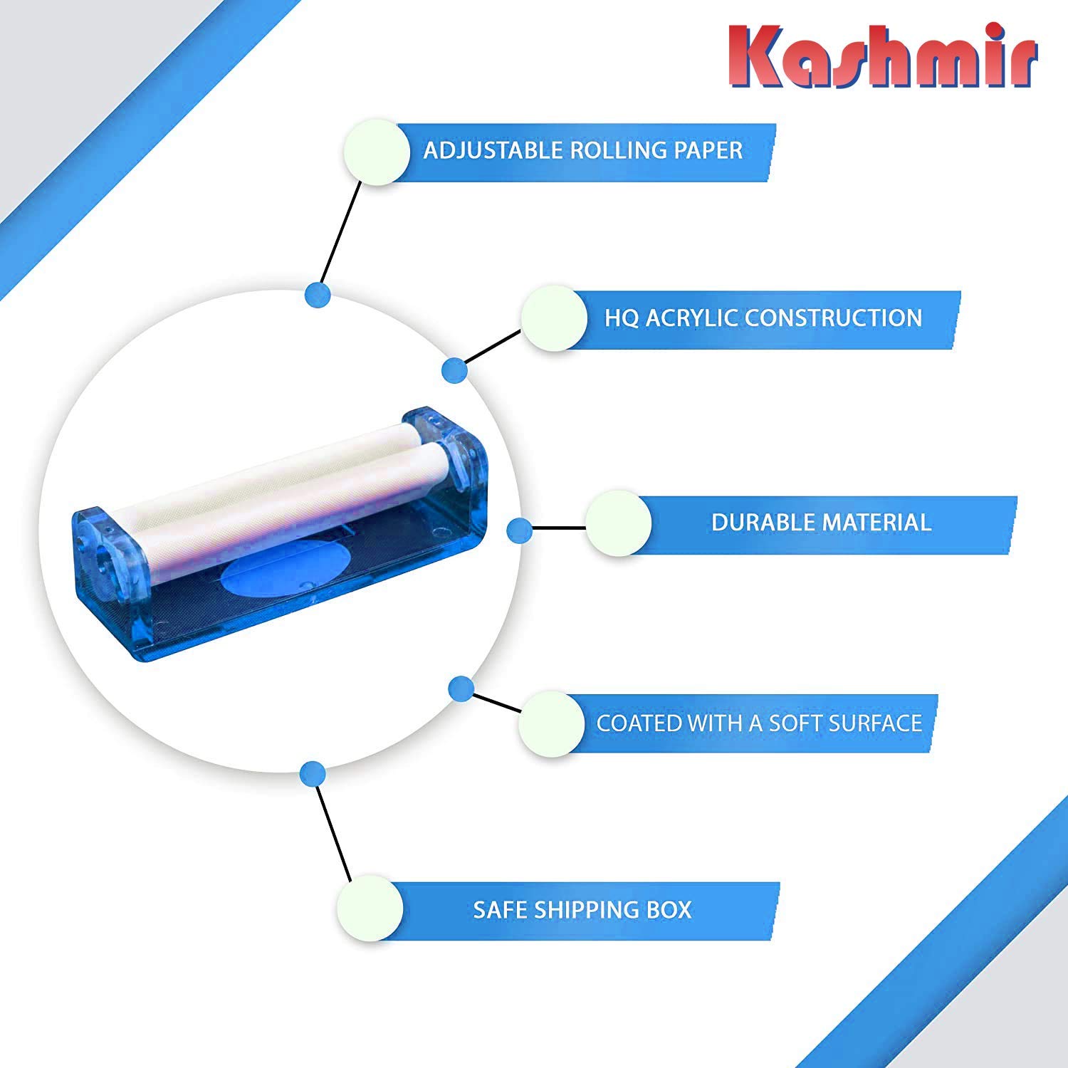 Shargio Kashmir Stunning Blue and White Premium Hand Roller Maker Injector Machine Paper Size - 110mm
