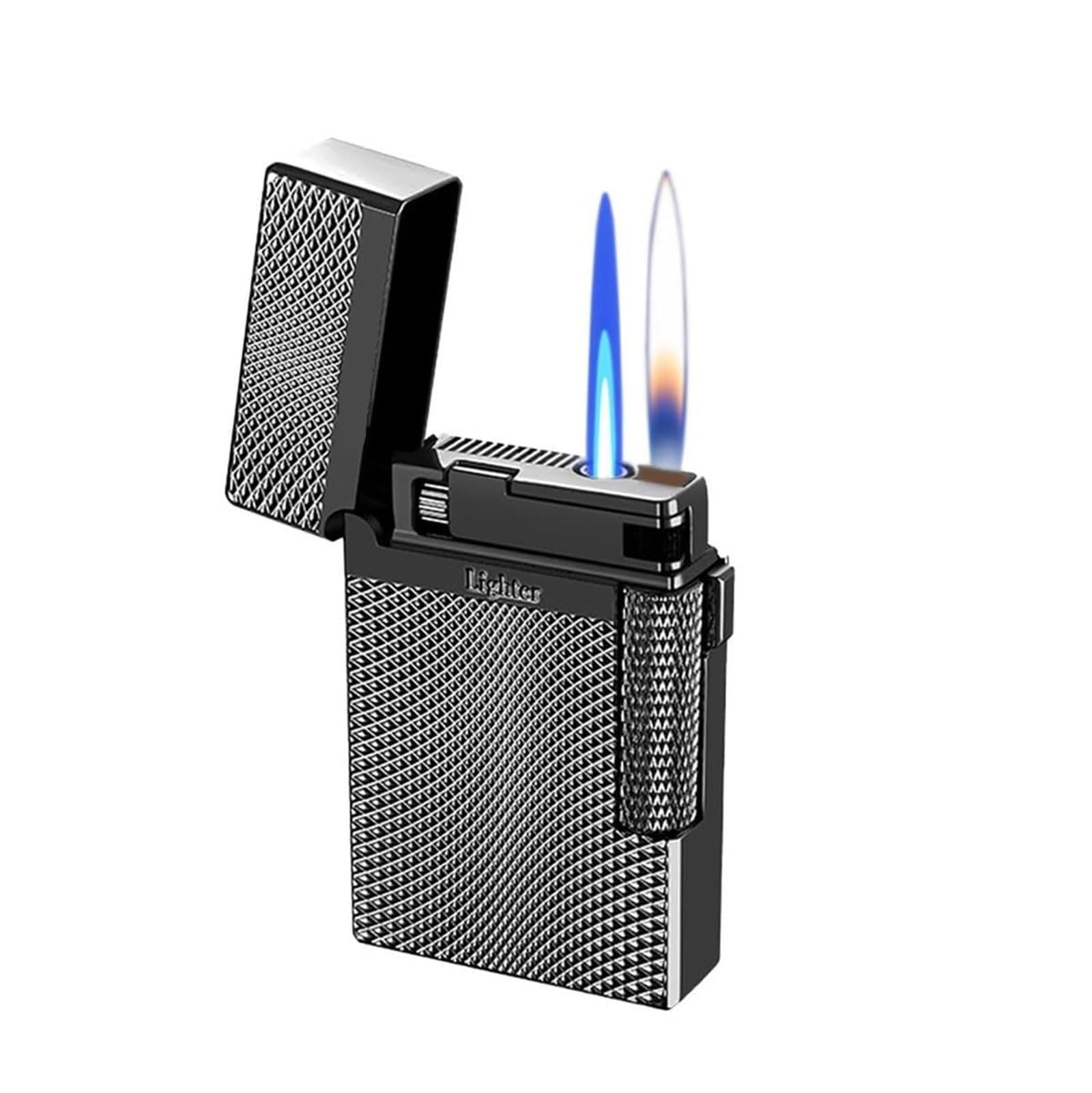 Accendino Colibri Evo A Fiamma Singola Antivento - Ricaricabile A Gas Butano, Con Regolazione Fiamma E Finestra Livello Gas