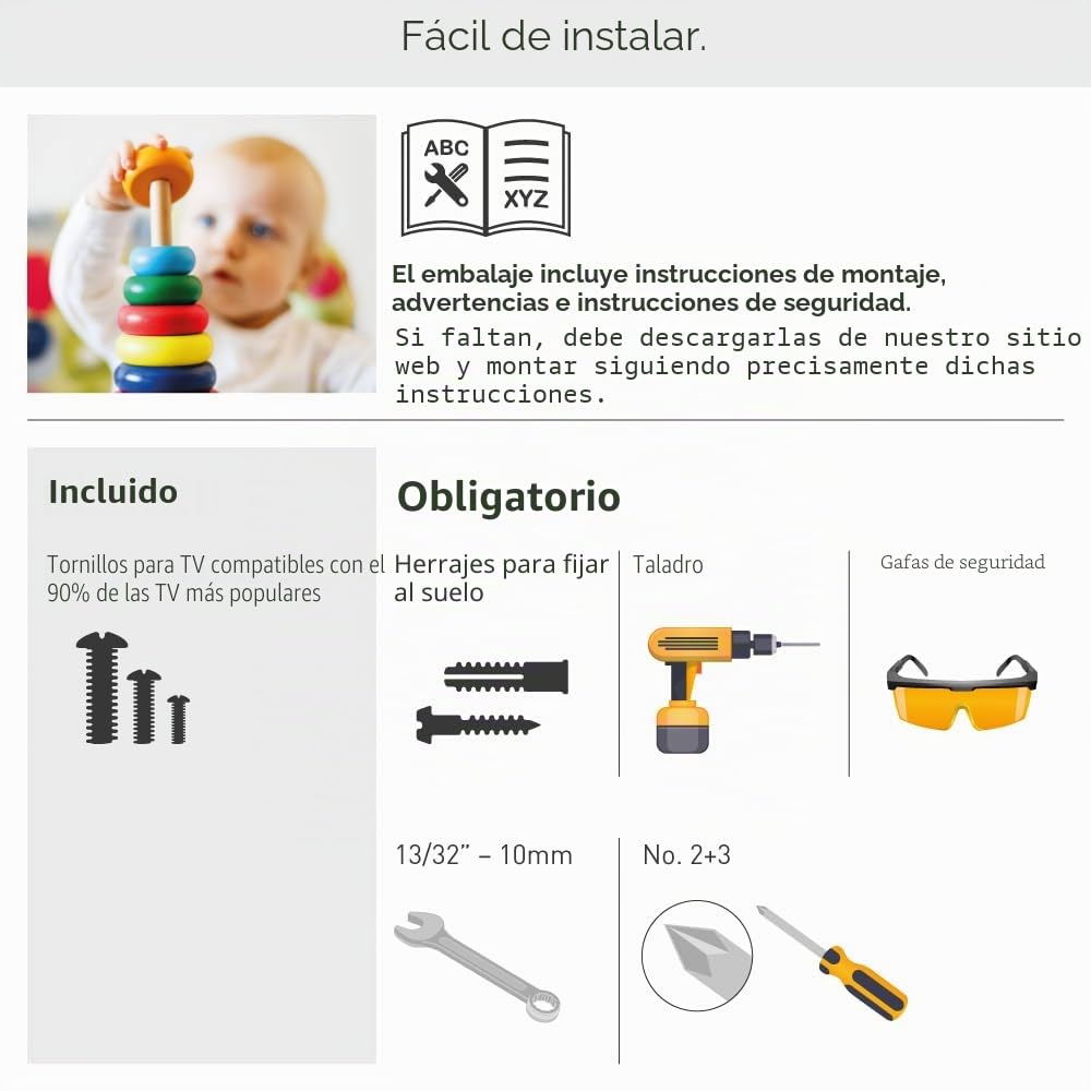 Barkan Soporte TV de Suelo para Pantallas de 13-86 Pulgadas, Giratorio e inclinación y Altura Ajustable, Acabado Brillante, TV Pie, Peso máximo 56Kg, hasta VESA 600x400, Atornillado al Suelo