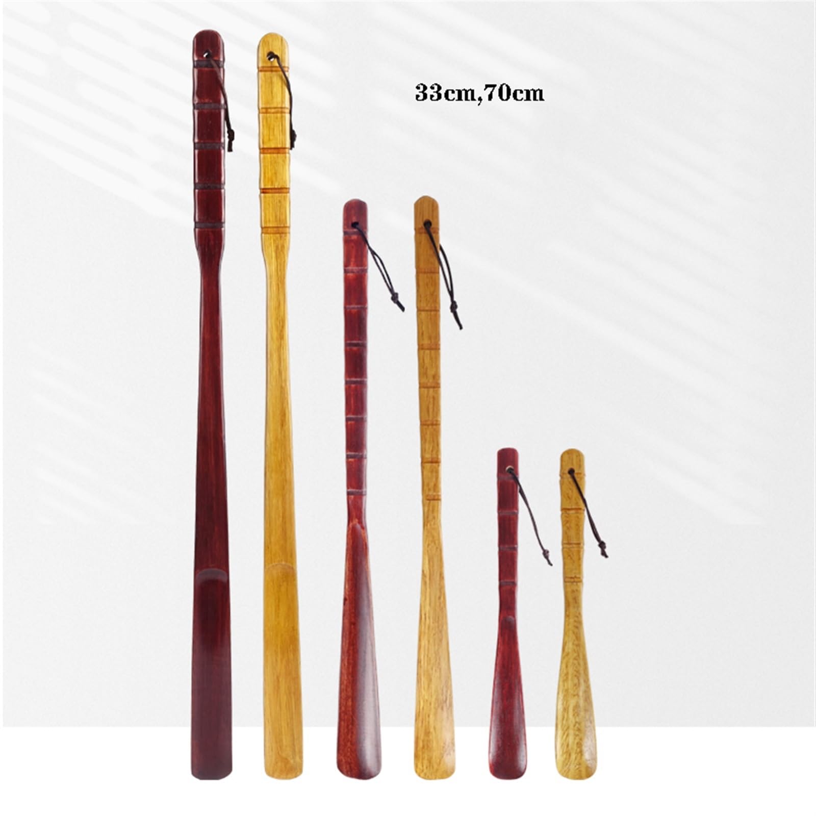 Suspender Calzador con Mango Largo, Madera, calzadores auxiliares fáciles de Usar, cucharas auxiliares for Zapatos Perezosos, for Hombres, Mujeres, niños, Embarazo(A,70cm)