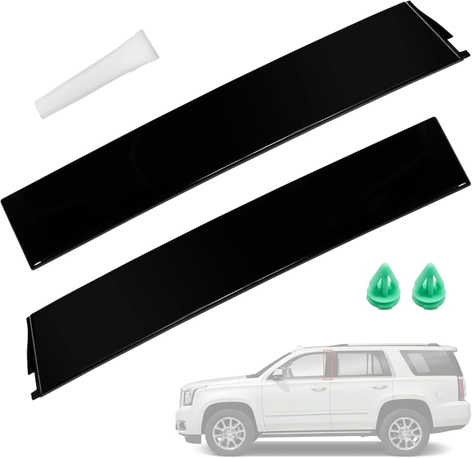 Right & Left Outer B Pillar Door Window Trim Molding Replacement for Cadillac Escalade ESV,Chevrolet Suburban,Chevy Tahoe,GMC Yukon XL,4-Door Sport Utility 2015-2020 Replace 926-241 926-242
