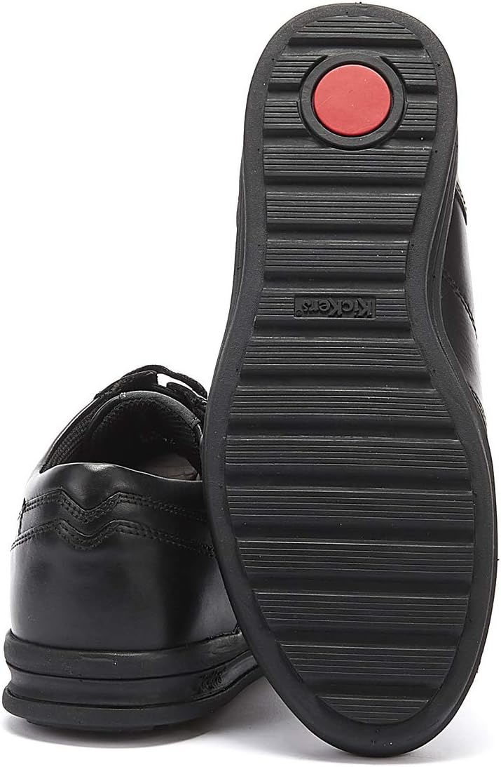 Kickers Boy's Derby Lace-Up, Black, 36