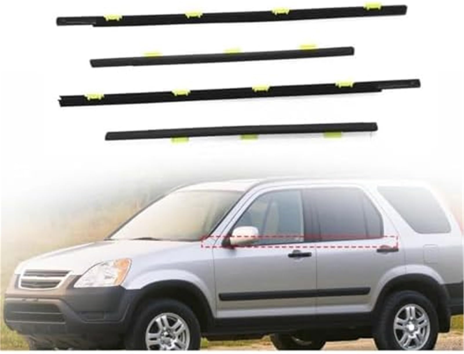 Uszczelka gumowa automatyczna Dla Crv, 2002-2006 zewnętrzne okna samochodu gumowa uszczelka uszczelka pasek uszczelniający listwa wykończeniowa usuwanie pogody