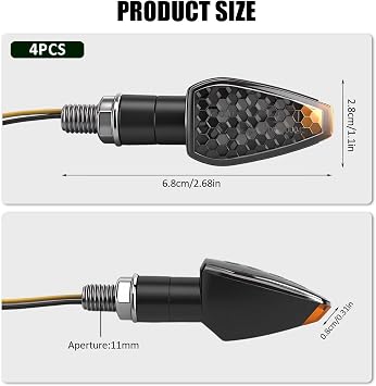 4PCS Motorcycle Indicators 12V 14LED Motorbike Indicator Lamps