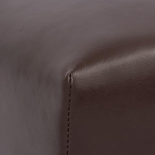 Miniatura 6 de Adeco Reposapiés pequeñoreposapiés, arte geométrico  Reposapiés otomano cúbico y cilíndrico, marrón café