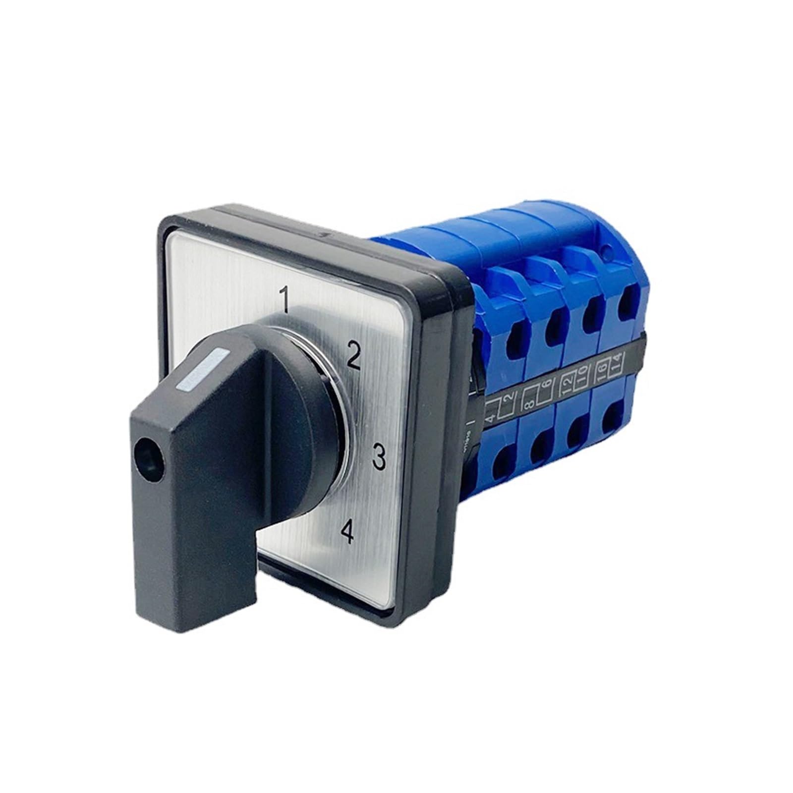 JGNAYRKJQI Electrical LW26-20/4 Panel Mount 20A 690V 4 Poles 4 Position Control Motor Circuit Changeover Rotary Cam Switch