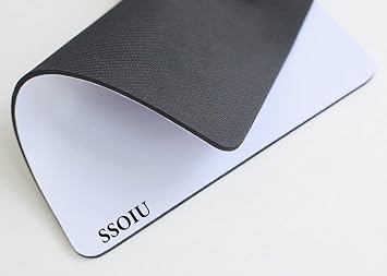 SSOIU Personalized Unique Design Oblong Shaped Mouse Pad Black Cat Face