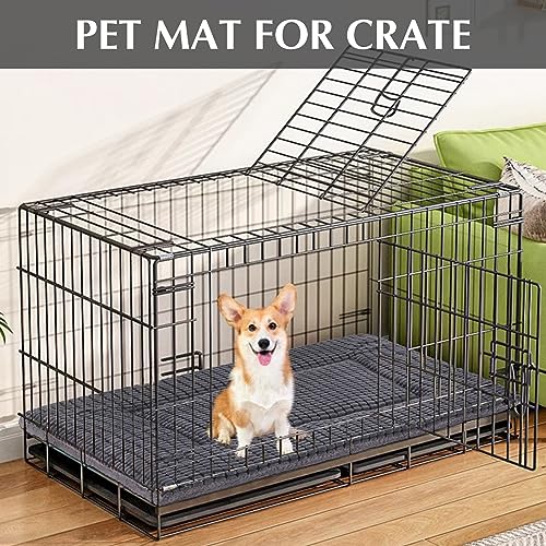 BVAGSS Orthopädisches Hundebett, Waschbar Hundekissen flauschig Hundematte, Umkehrbar Weiche und Warme Hundematte für klein mittel große Hunde XH079 (76x50x4cm,Light Grey)