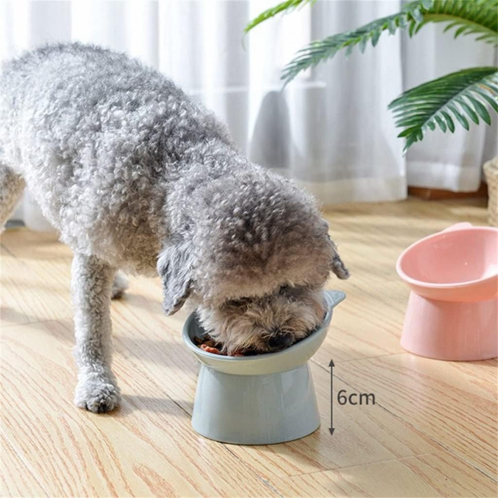 Cats Bowl High Foot Dog 45°Neck Protector Pet Food Water Anti-overturning Binaural Feeding Cup Feeder image 3