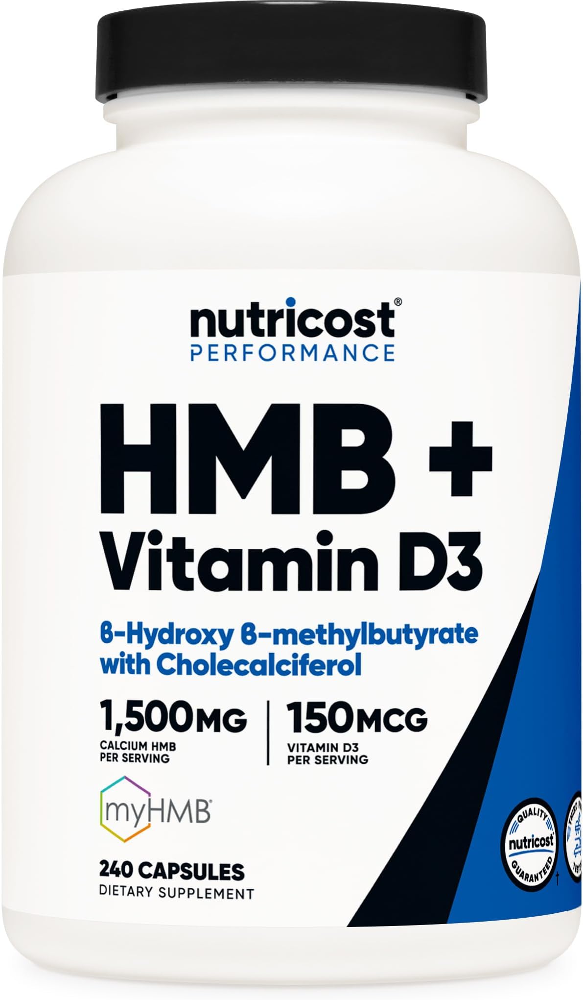 Nutricost HMB (1500mg) and Vitamin D3 (6000 IU) Supplement