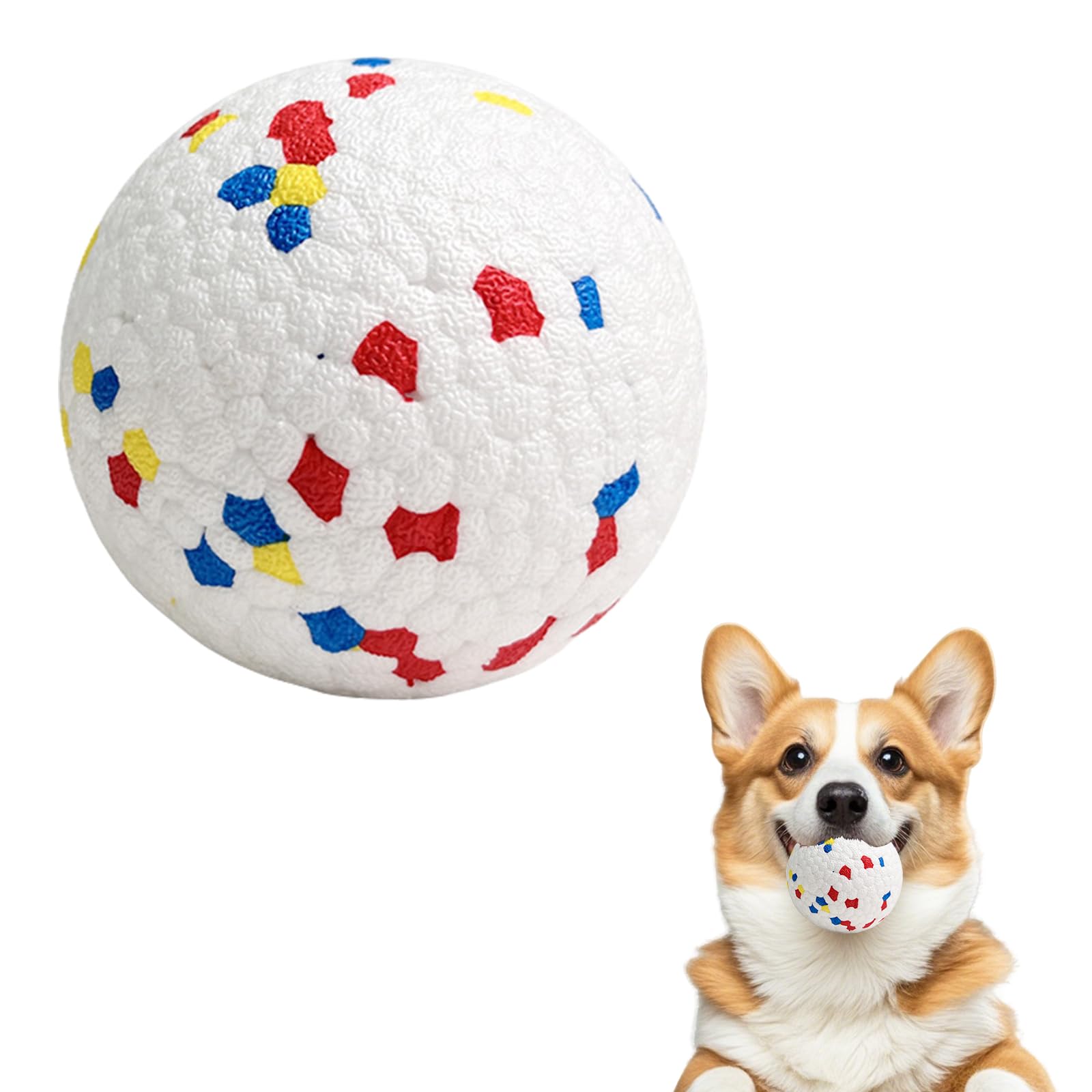 TVM Interactive Dog Toys Ball, Automatic Moving, Bouncing Chew Toys, E-TPU Material, Suitable for Large and Medium-Sized Dogs, Used for Boredom Relief and Daily Training (Orange) (White-A)