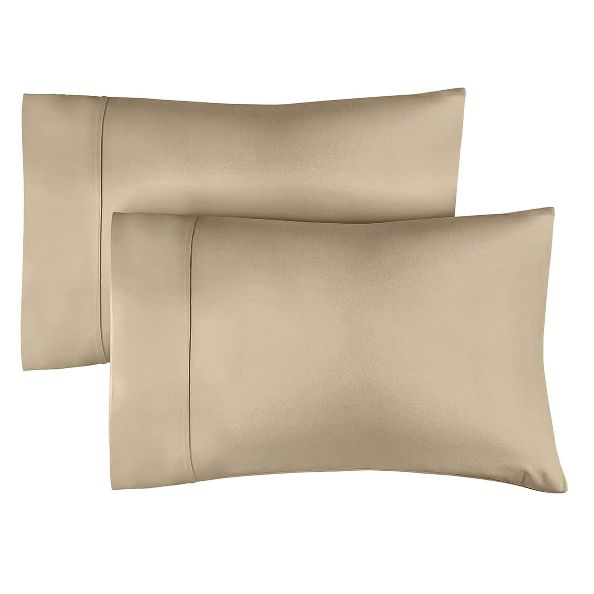 Federa 40x80 Beige - Set da 2 - Federe in Microfibra di Alta Qualità - Morbide, Confortevoli e Lavabili in Lavatrice - Federa 40x80 per Cuscini, Set 2 Federe Beige - OEKO-TEX Certificato