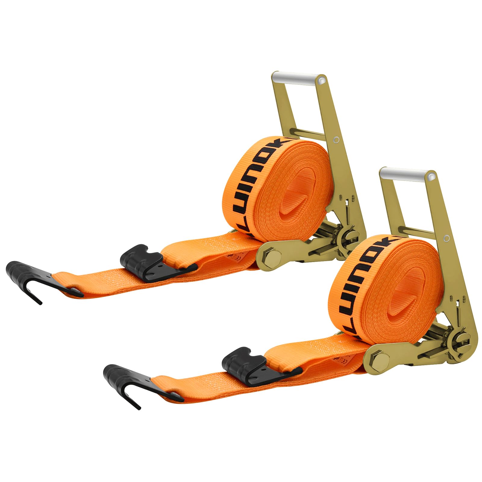 2Pack 4 inch Ratchet Straps 30ft Heavy Duty with Flat Hook for Flatbed Trailer Winch Strap 4 inch Flatbed Straps Ratcheting Orange