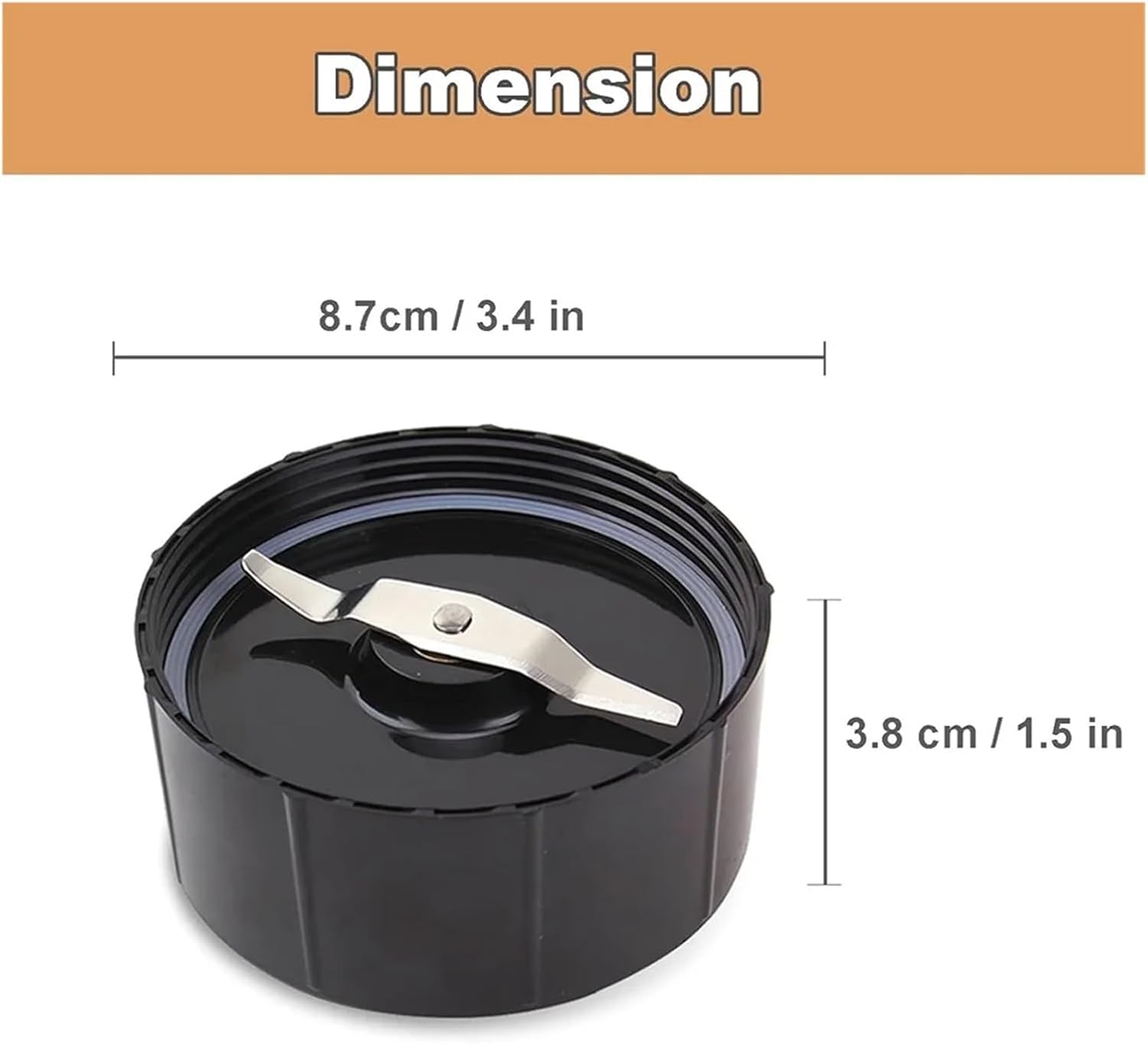 2PACK Replacement Cross And Flat Blades Compatible With Magic 250W MB1001 Blenders(1 Crossblade+1 Flat Blade)