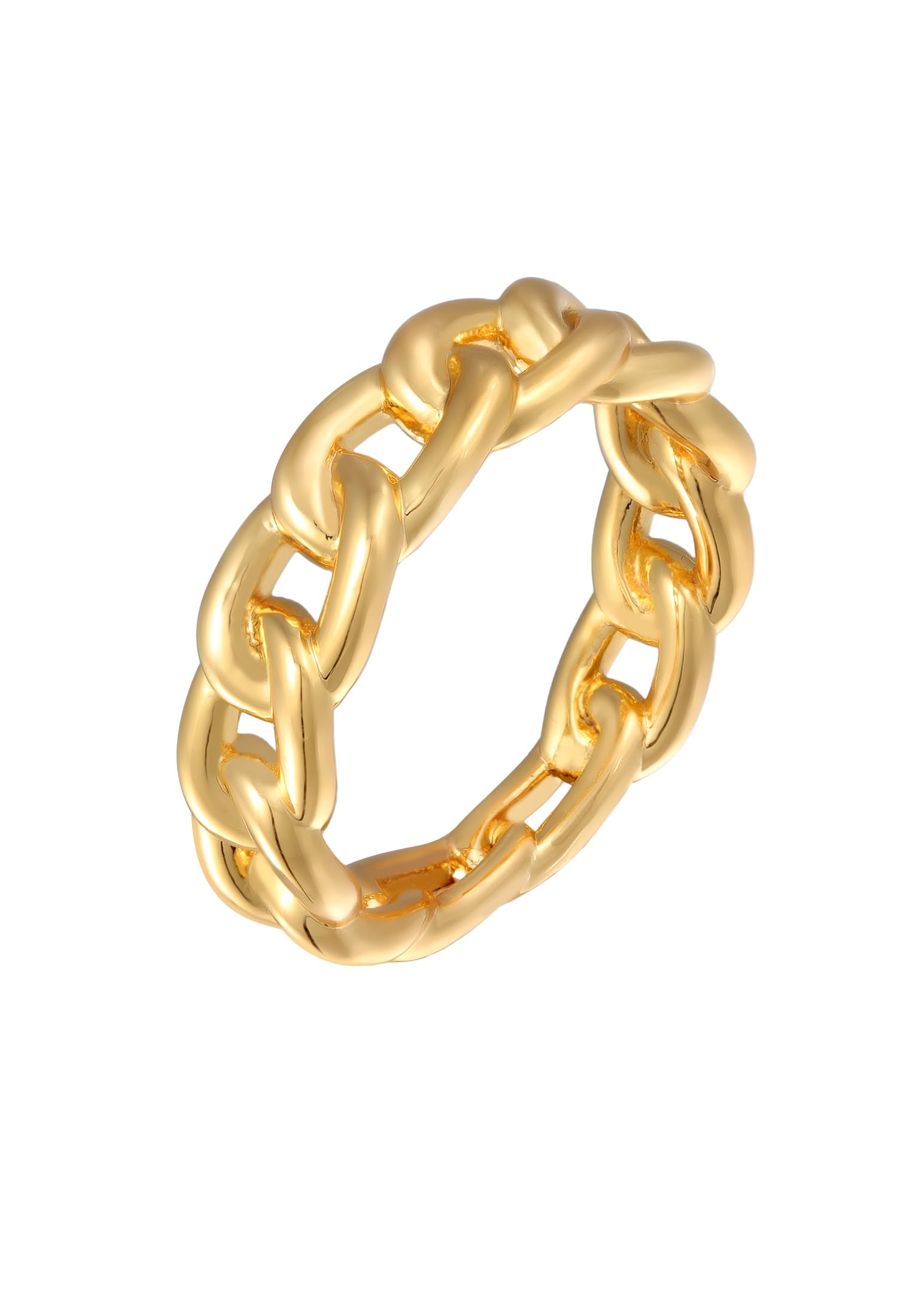 Elli Ring Ladies Band Link Chain Optics Trend Gold Colours